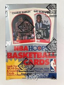 1989-90 NBA Hoops Series 1 Sealed Hobby Box 36 Packs BBCE Stock D. Robinson RC