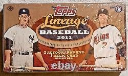 2011 Topps Lineage Mlb Baseball Hobby Box 24 Packs Autos Relics Hof New Sealed
