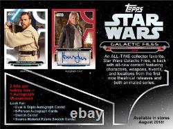2018 Topps Star Wars Galactic Files Hobby Box Factory Sealed 2 HITS 1 AUTO