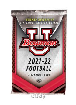 2021-2022 Topps Bowman University Football Trading Cards Sealed Hobby Box NEW