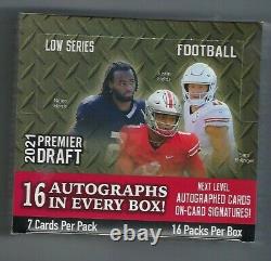 2021 Sage Hit Premier Draft Low Series Factory Sealed Hobby Box 16 Autos