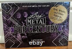 2022 Leaf Metal Pop Century Red White Blue SEALED BOX 4 Autos /10 Or Less