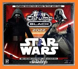 2022 Topps Star Wars Chrome Black. Factory Sealed Hobby Box Presale