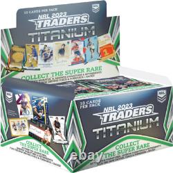 2023 NRL Traders Rugby Trading Cards Titanium Hobby Box 36 Packs Factory Sealed
