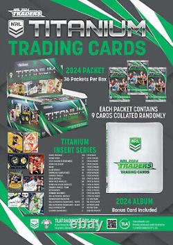 2024 NRL Traders Rugby Trading Cards Titanium Hobby Sealed Box 36 Packs IN STOCK