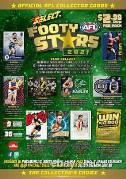 3 x 2021 AFL SELECT FOOTY STARS TRADING CARDS FACTORY SEALED HOBBY BOX IN STOCK