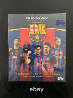 Barcelona Team Set 22/23 Topps Hobby Box Sealed 1 Autograph / Relic Guaranteed