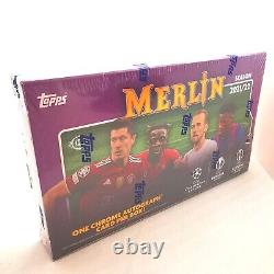 New Sealed 2021-22 Topps Merlin UEFA Champions League Hobby Box (18 packs of 4)