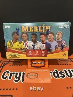 Sealed 22-23 Topps Merlin Chrome Hobby UEFA Club Competitions Soccer Box UCC C