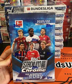 Topps Bundesliga Stadium Club Chrome Soccer 21/22 Hobby Box Sealed IN HAND UK