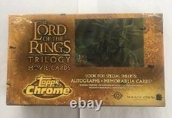 Topps LOTR Lord of the Rings Chrome Trilogy Factory Sealed Hobby Box 36 Pack