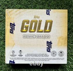 Topps UK UEFA Gold 2022/23 Sealed Hobby Box With Guaranteed Auto! IN HAND